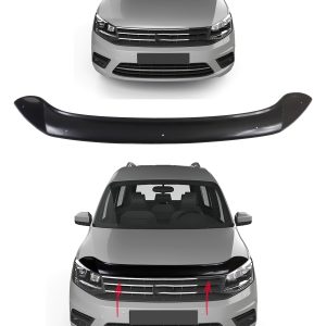 VW Caddy Bonnet Deflector Stone Chip & Insect Guard (2015-2020) - Dark Black Tint